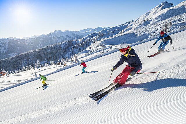 Hervorragende Pistenverhältnisse erwarten euch im Snow Space Salzburg in Flachau.